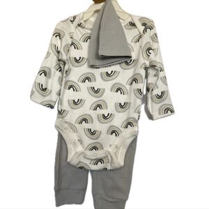 Chick Pea Gray and Cream Kids Matching Set